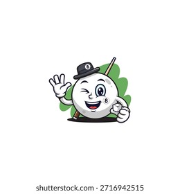 Billiard Ball icon flat vector design.