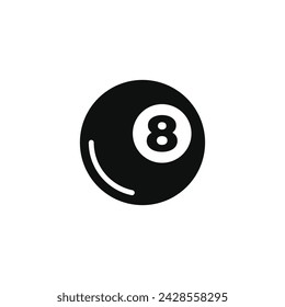 Billiard ball icon isolated on white background