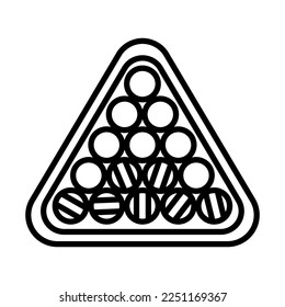 Billiard Ball Icon Logo Design Vector Template Illustration Sign And Symbol Pixels Perfect