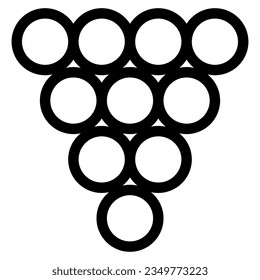 billiard ball icon on transparent background