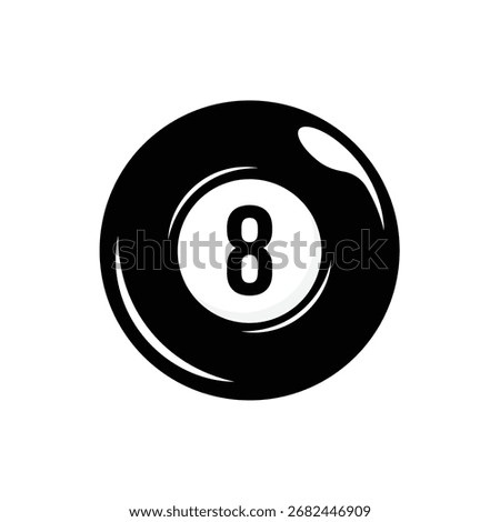 billiard ball icon on white background. Simple element illustration from Gaming concept.
