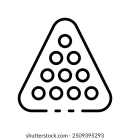 billiard ball icon. Outline style design isolated on white background