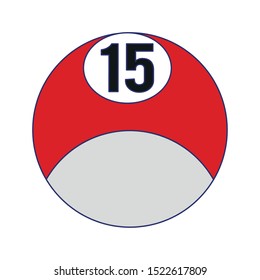 billiard ball icon over white background, vector illustration
