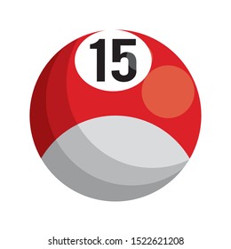 billiard ball icon over white background, vector illustration