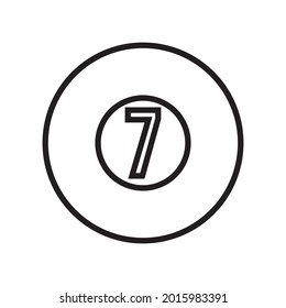 Billiard Ball Icon Set Design Vector Graphic Illustration Template In Trendy Flat Style Sign And Symbol . Suitable for website design, logo, app, and ui. EPS 10.