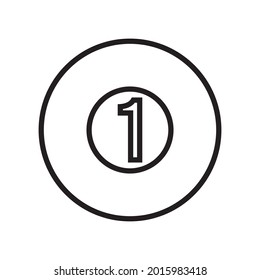 Billiard Ball Icon Set Design Vector Graphic Illustration Template In Trendy Flat Style Sign And Symbol . Suitable for website design, logo, app, and ui. EPS 10.