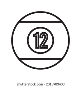Billiard Ball Icon Set Design Vektorgrafik Illustration Vorlage in trendigen flachen Stil Zeichen und Symbol. Geeignet für Website-Design, Logo, App und i. EPS10.