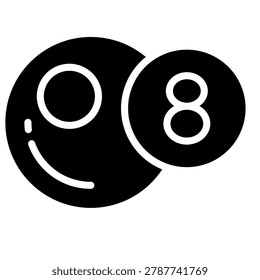 Billiard Ball icon set multiple style collection