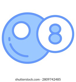 Billiard Ball icon set multiple style collection