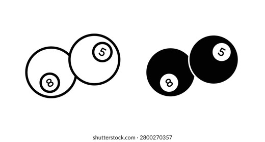 Billiard ball icon set. Vector EPS 10.