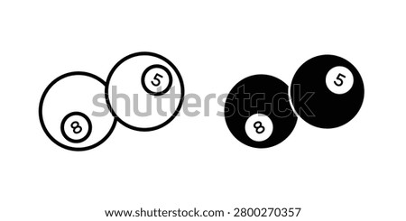 Billiard ball icon set. Vector EPS 10.