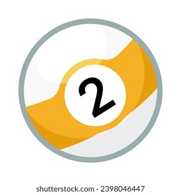 ein Billardkugel Symbol auf weißem Hintergrund