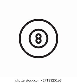 billiard ball icon sign vector
