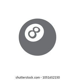 billiard ball icon. Simple element illustration. billiard ball symbol design template. Can be used for web and mobile on white background