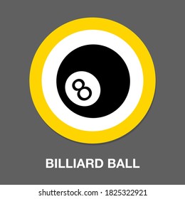 billiard ball icon - simple, vector, icon for website design, mobile app, ui. Vector Illustration