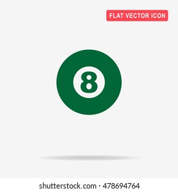 Billiard ball icon. Vector concept illustration for design.
