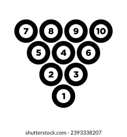billiard ball icon vector design template simple and clean