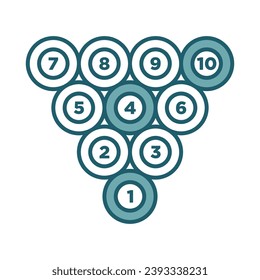 billiard ball icon vector design template simple and clean