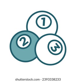 billiard ball icon vector design template simple and clean
