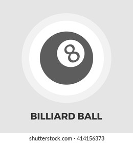 Billiard ball icon vector. Flat icon isolated on the white background. Editable EPS file. Vector illustration.