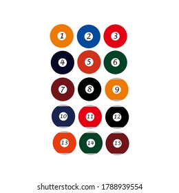 plantilla de logotipo de ilustración de vector de icono de bola de billar