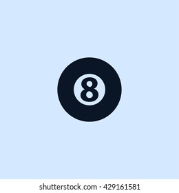billiard ball icon. billiard ball vector illustration