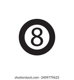 billiard ball icon vector ilustration logo design