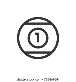 billiard ball icon vector. billiard ball outline style design