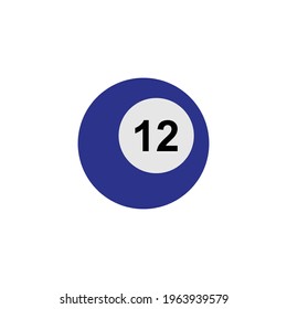 billiard ball icon vector sign symbol