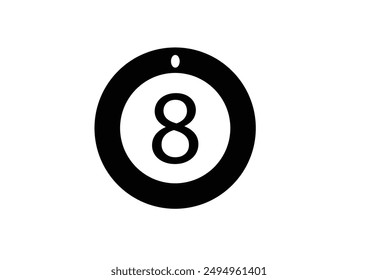 Billiard ball icon vector. Simple shape. 