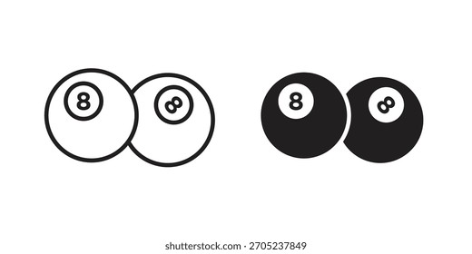 Icono de la bola de billar para el Diseño web, App móviles