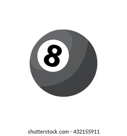 Billiard ball icon.Vector Billiard ball illustration isolated on a white background.Sports Equipment icon