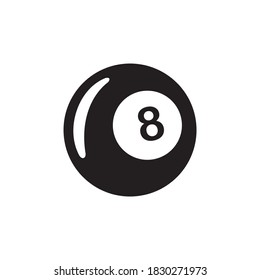 Billiard ball isolated on white background