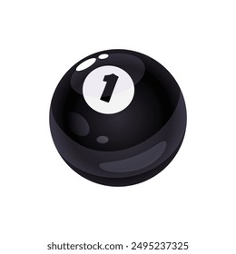Billiard ball isolated on white background.