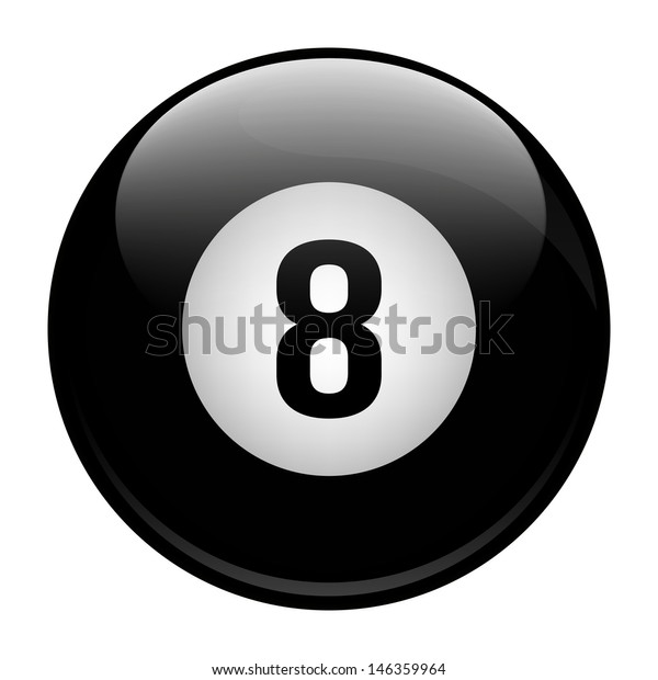 Billiard Ball Isolated On White Background Stock Vector (Royalty Free ...