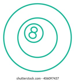 Icono de la línea de bola de Billiard.