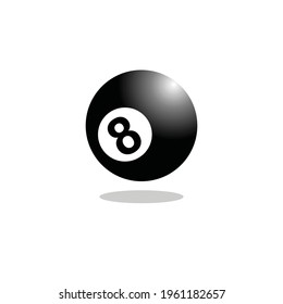 Billiard ball logo icon vector