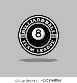 Billiard ball Logo Vector Design