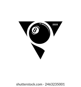 Billiard ball logo vector design