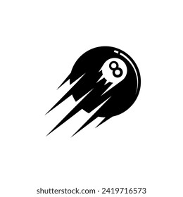 billiard ball logo vector, fast eight ball