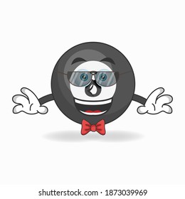The Billiard ball mascot character becomes a businessman. vector illustration