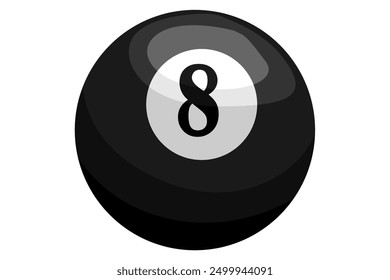 Ein Billardball Nr. 8 