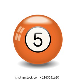 Billiard ball no.5, vector data