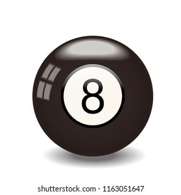 Billiard ball no.8, vector data