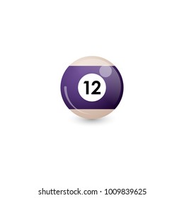 Billiard Ball With Number 12
