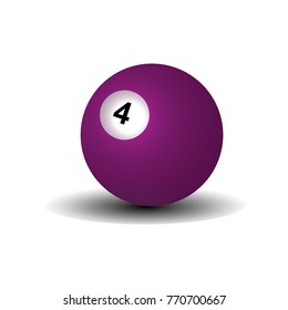 Billiard Ball Number 4 Stock Vector (Royalty Free) 770700667 | Shutterstock