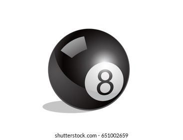 Billiard Ball Number 8 Stock Vector (Royalty Free) 651002659 | Shutterstock