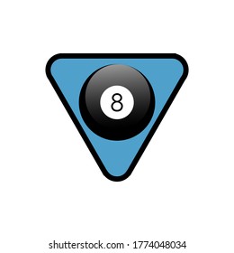     vector de diseño de la bola de billar número 8