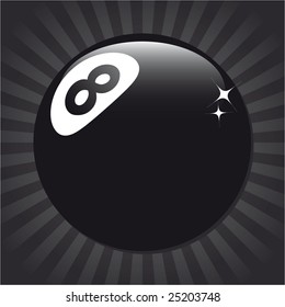 Billiard ball with Number 8 / Eight