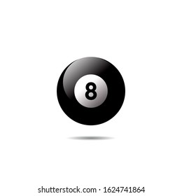 billiard ball number eight design vector